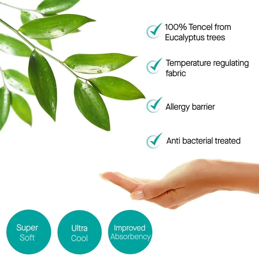 Clevamama Tencel Fitted Waterproof Mattress Protector - 70 x 140 x 25 cm